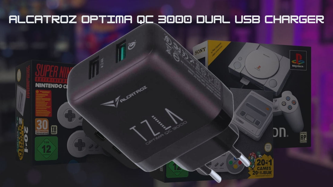 Alcatroz Optima QC 3000 Dual USB Charger – Perfect for Gaming Devices and Electronics - RetroguySA