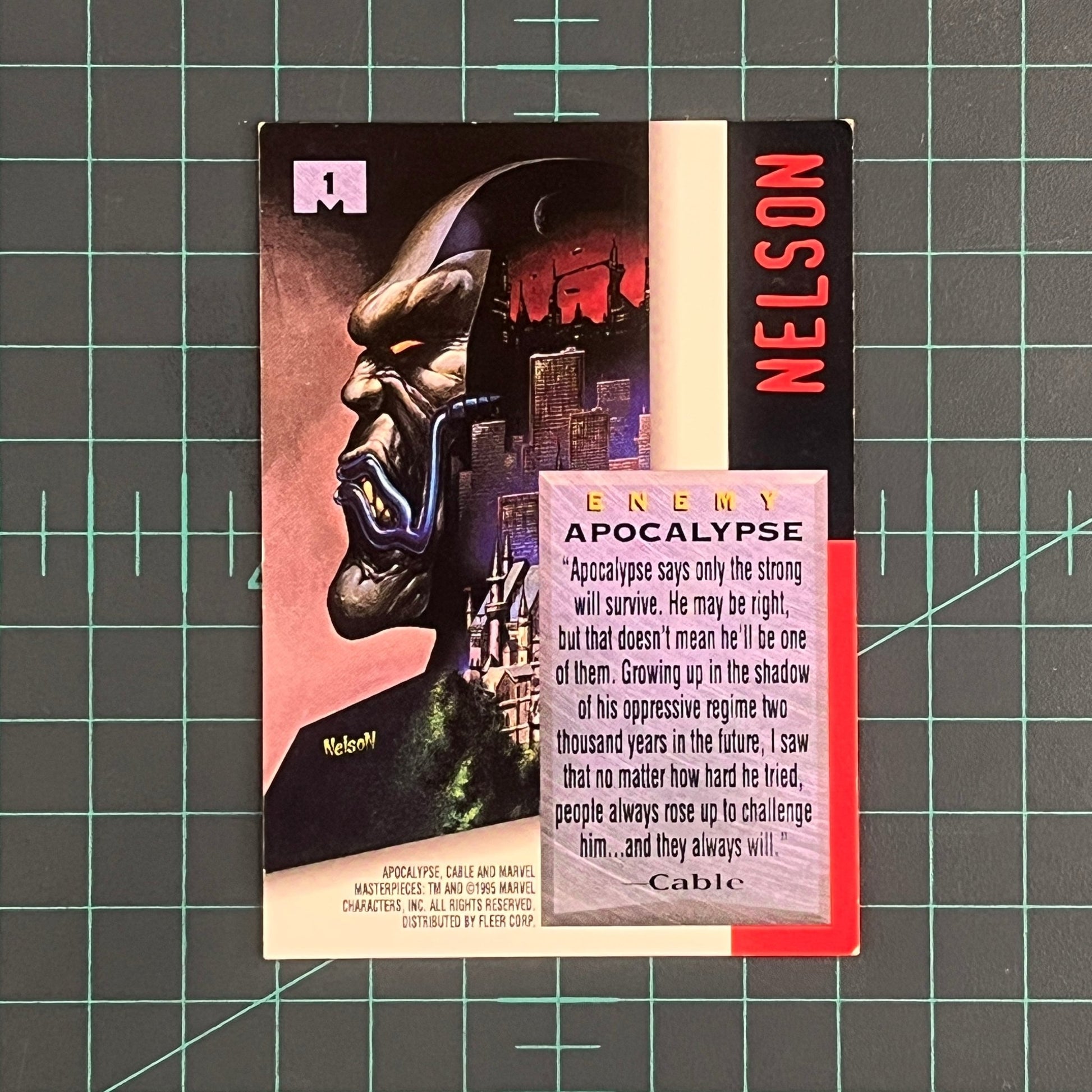 1 Apocalypse | Nelson | 1995 | Marvel Masterpieces | Trading Card - RetroguySA