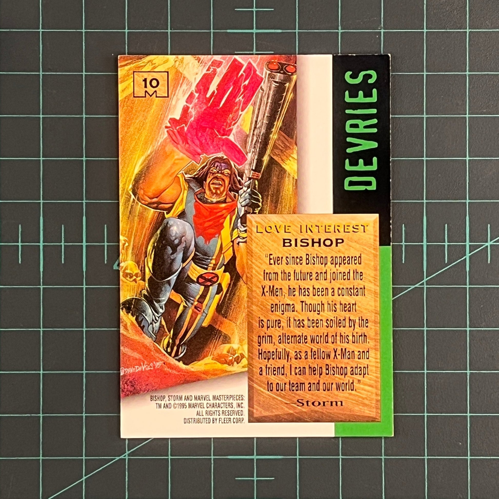 10 Bishop | Devries | 1995 | Marvel Masterpieces | Trading Card - RetroguySA