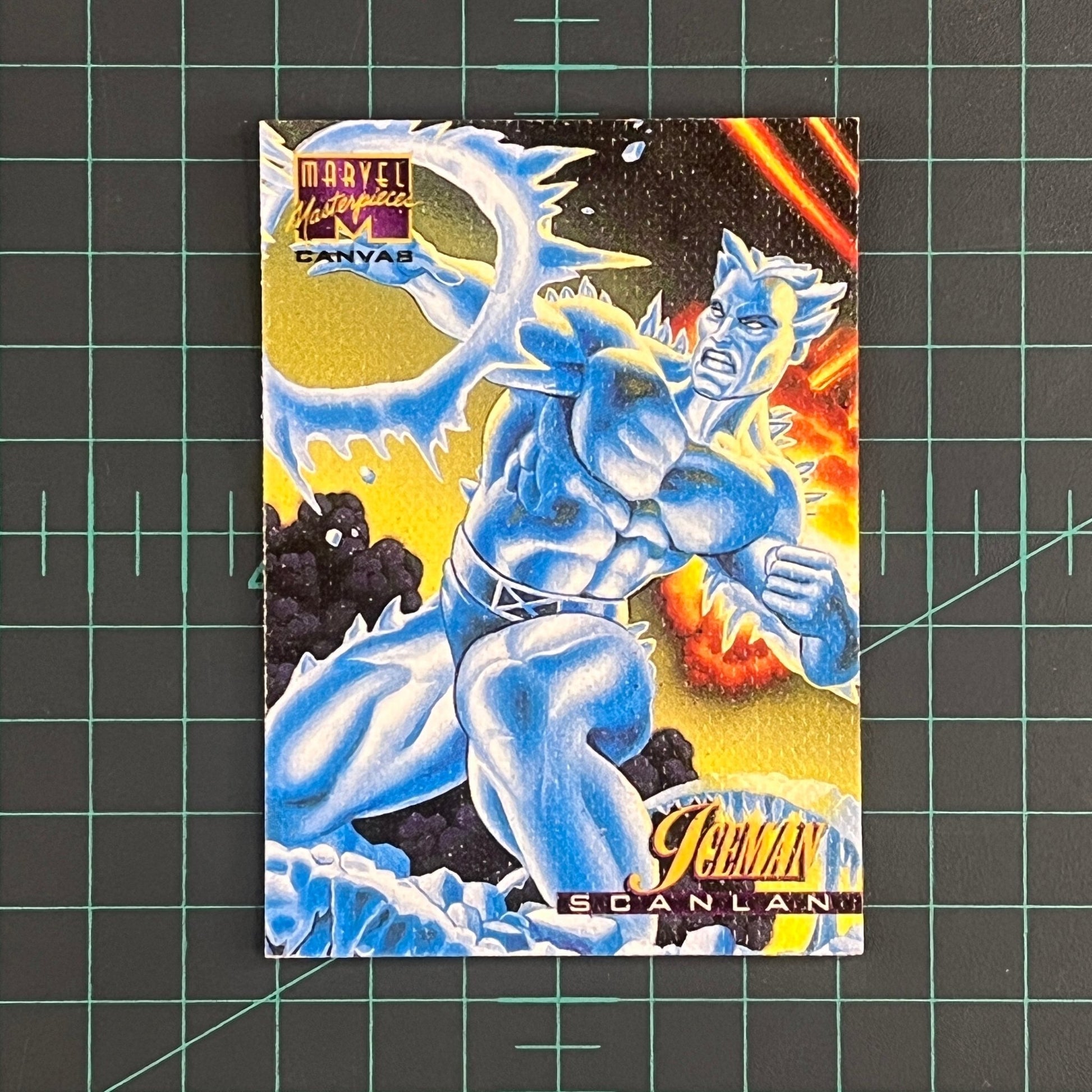 10 Iceman | Scanlan | Canvas | 1995 | Marvel Masterpieces | Trading Card - RetroguySA