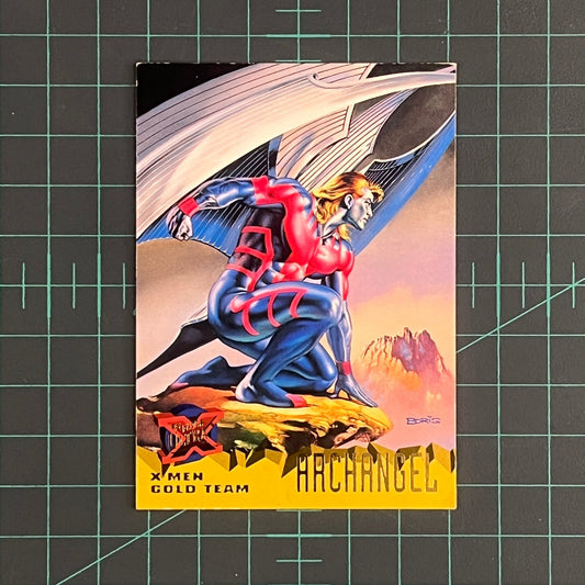 100 Archangel | Vallejo | Gold team | 1995 | Fleer Ultra X - Men | Trading Card - RetroguySA