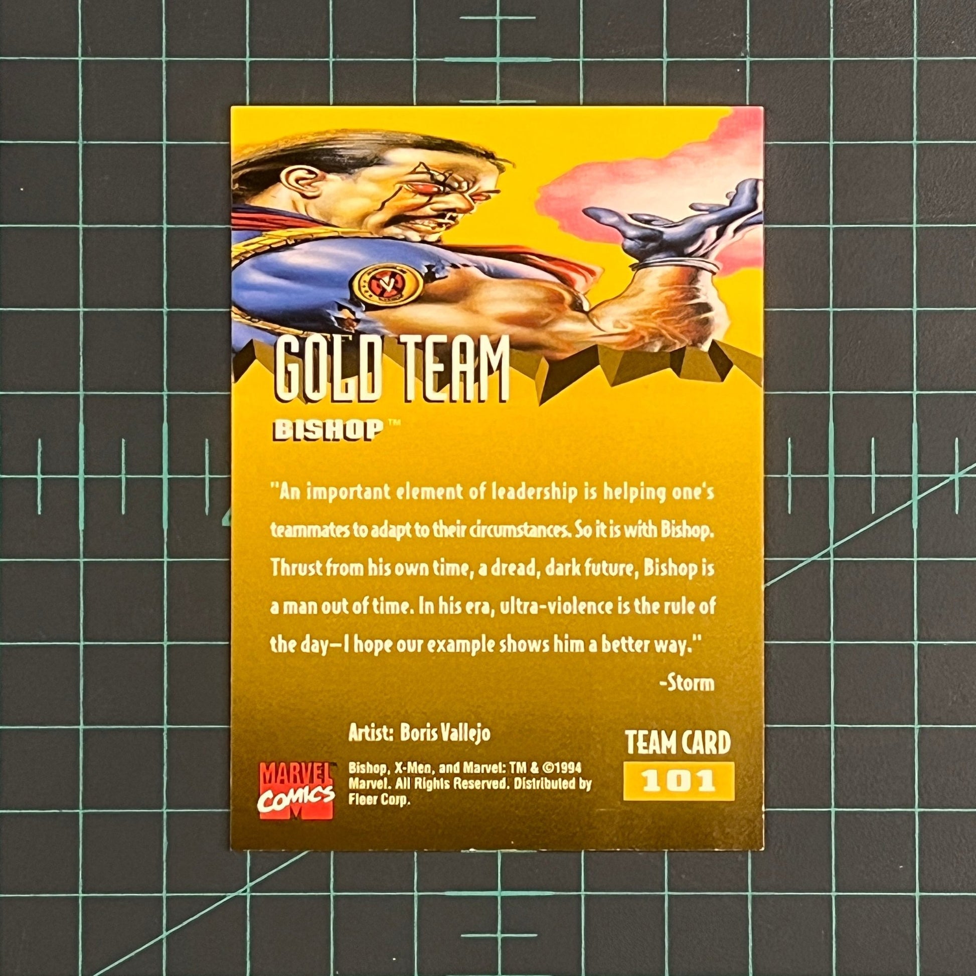 101 Bishop | Vallejo | Gold team | 1995 | Fleer Ultra X - Men | Trading Card - RetroguySA