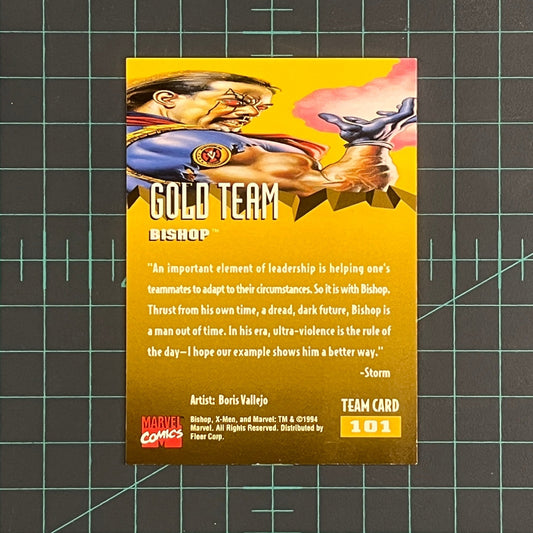 101 Bishop | Vallejo | Gold team | 1995 | Fleer Ultra X - Men | Trading Card - RetroguySA