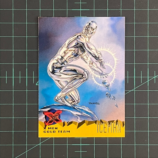 103 Iceman | Vallejo | Gold team | 1995 | Fleer Ultra X - Men | Trading Card - RetroguySA