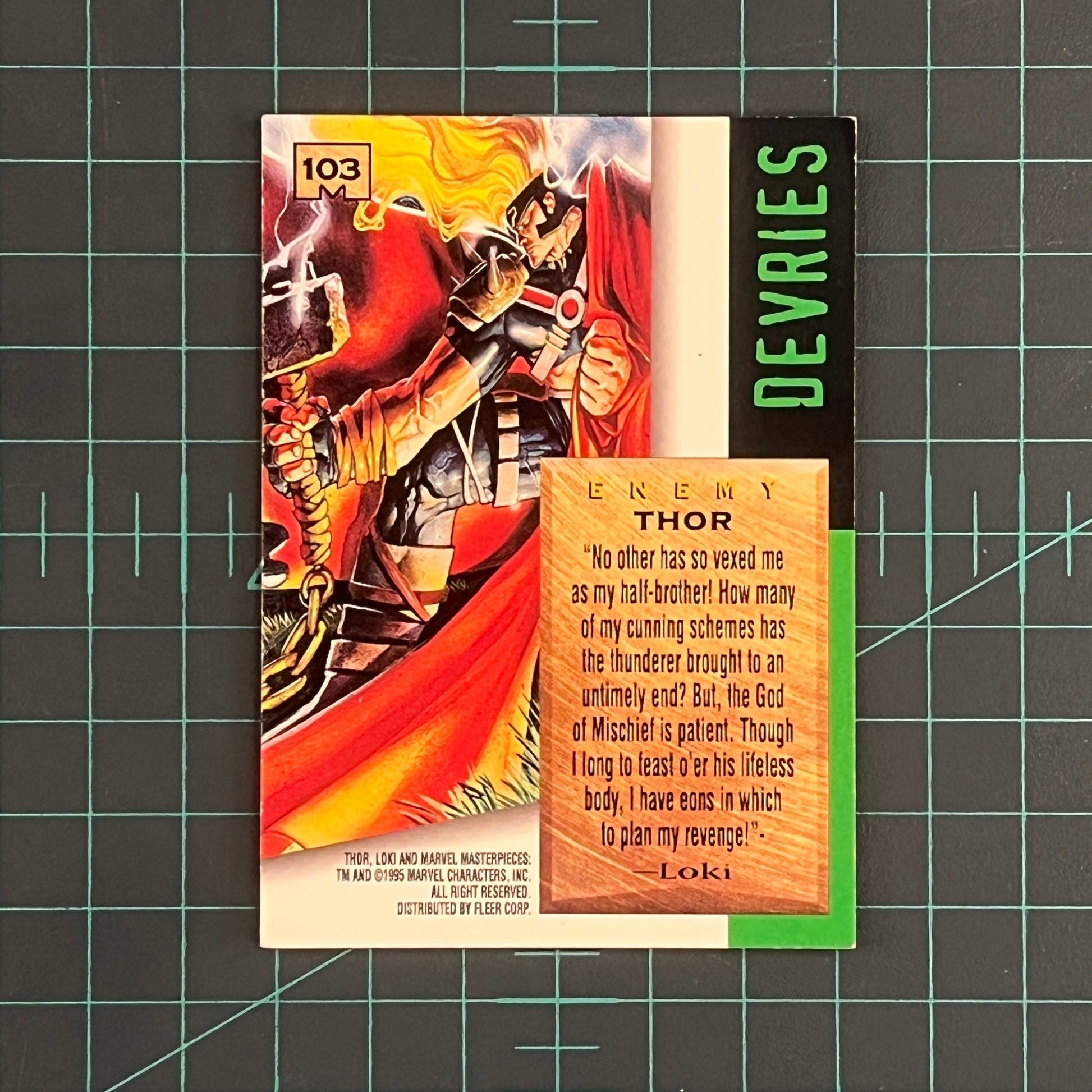 103 Thor | Devries | 1995 | Marvel Masterpieces | Trading Card - RetroguySA