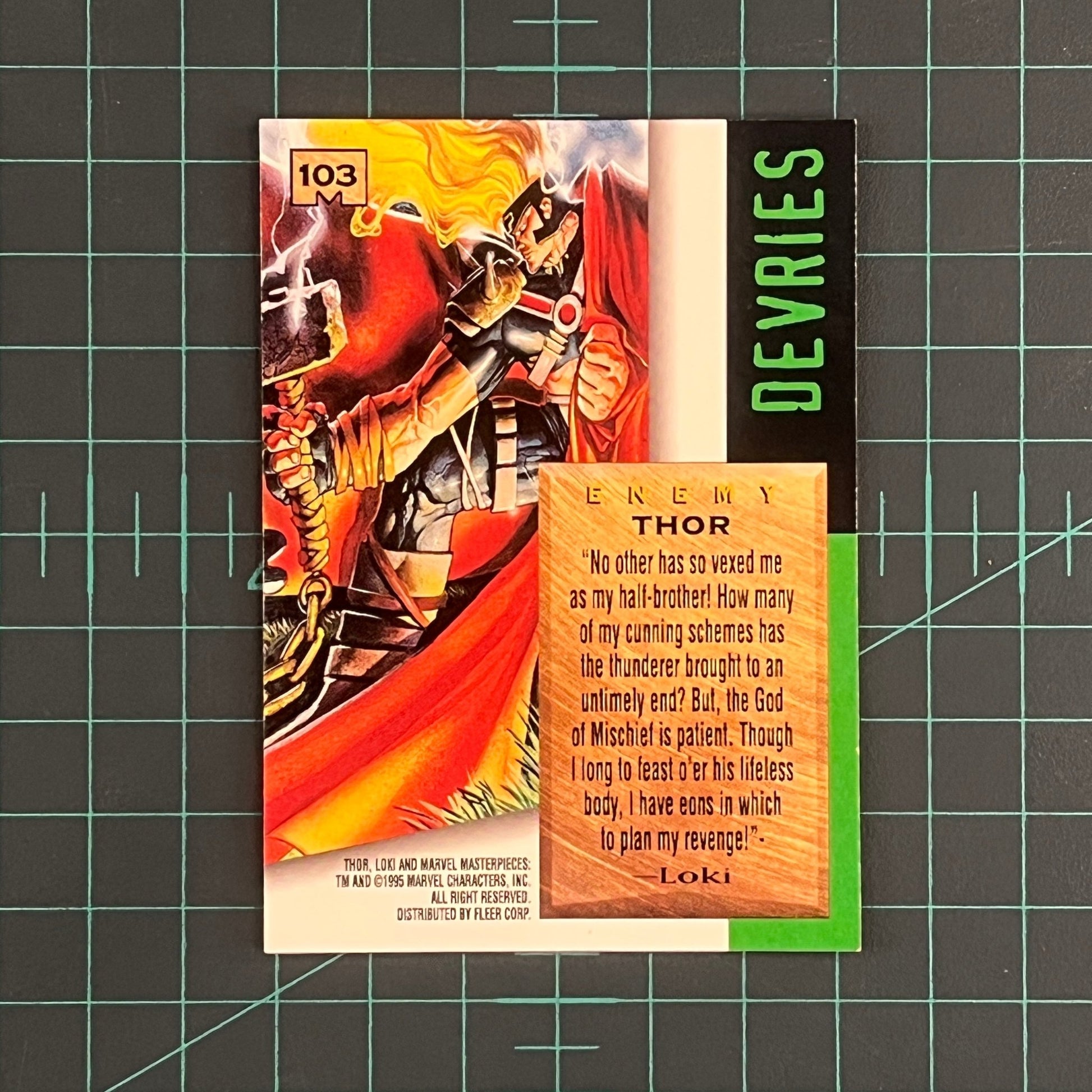 103 Thor | Devries | 1995 | Marvel Masterpieces | Trading Card - RetroguySA