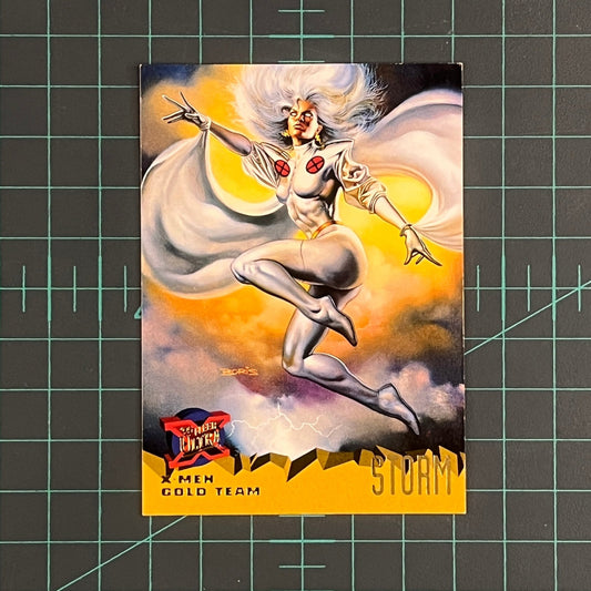 104 Storm | Vallejo | Gold team | 1995 | Fleer Ultra X - Men | Trading Card - RetroguySA