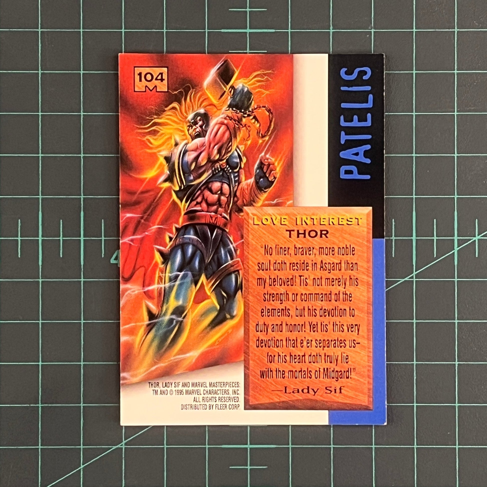 104 Thor | Patelis | 1995 | Marvel Masterpieces | Trading Card - RetroguySA