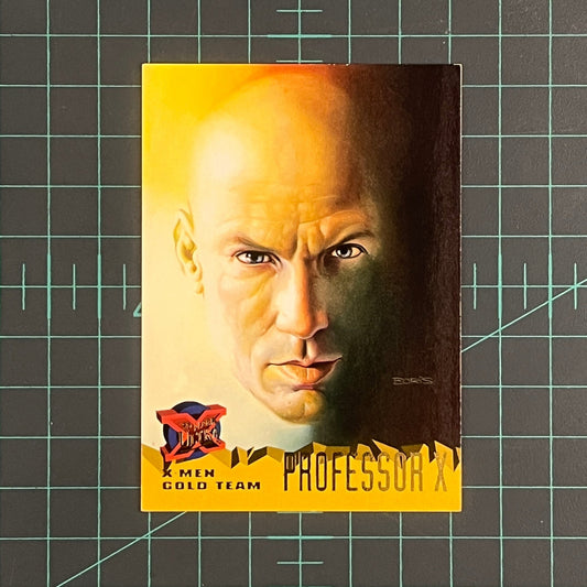 105 Professor X | Vallejo | Gold team | 1995 | Fleer Ultra X - Men | Trading Card - RetroguySA