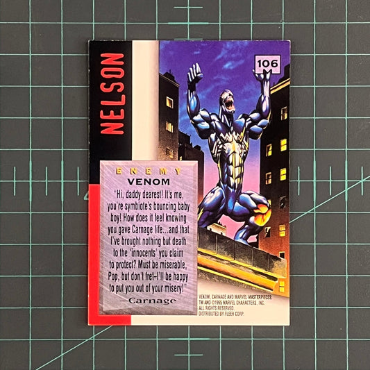 106 Venom | Nelson | 1995 | Marvel Masterpieces | Trading Card - RetroguySA
