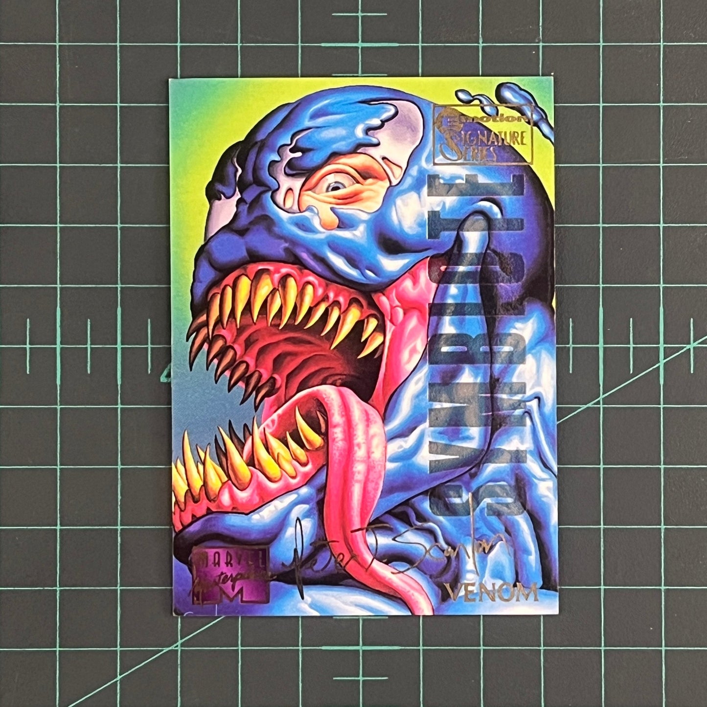 108 Venom | Scanlan | E - Motion Signature Series | 1995 | Marvel Masterpieces | Trading Card - RetroguySA