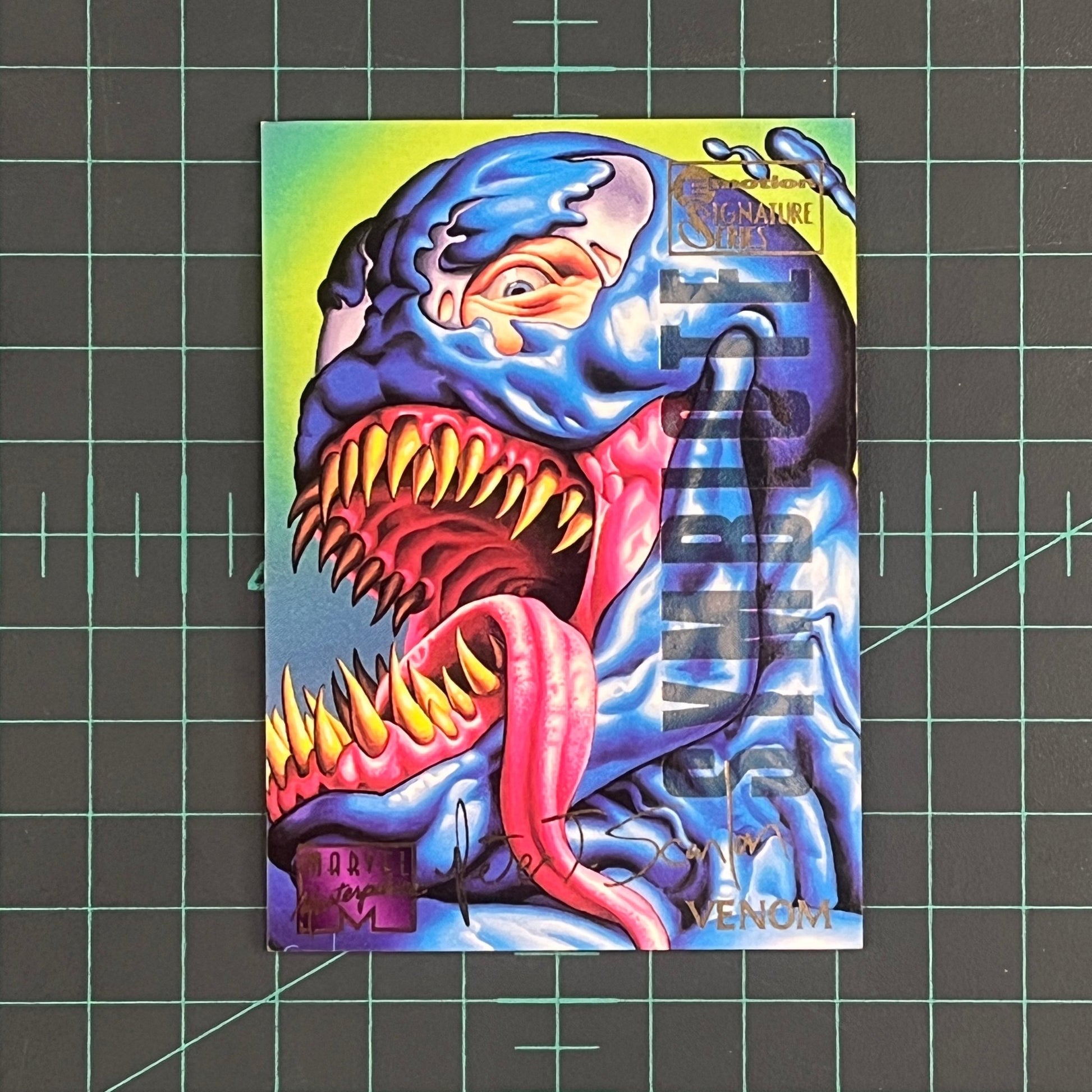 108 Venom | Scanlan | E - Motion Signature Series | 1995 | Marvel Masterpieces | Trading Card - RetroguySA