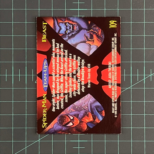 109 Beast | 1995 | Gold Foil Signature Series | Fleer Ultra Spider - Man | Trading Card - RetroguySA