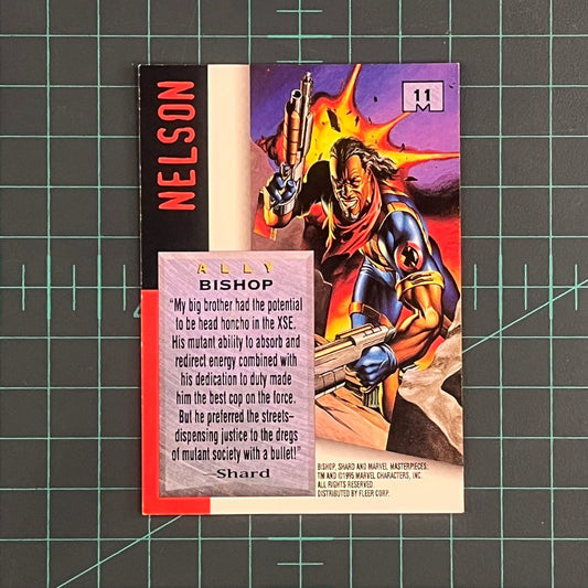 11 Bishop | Nelson | 1995 | Marvel Masterpieces | Trading Card - RetroguySA
