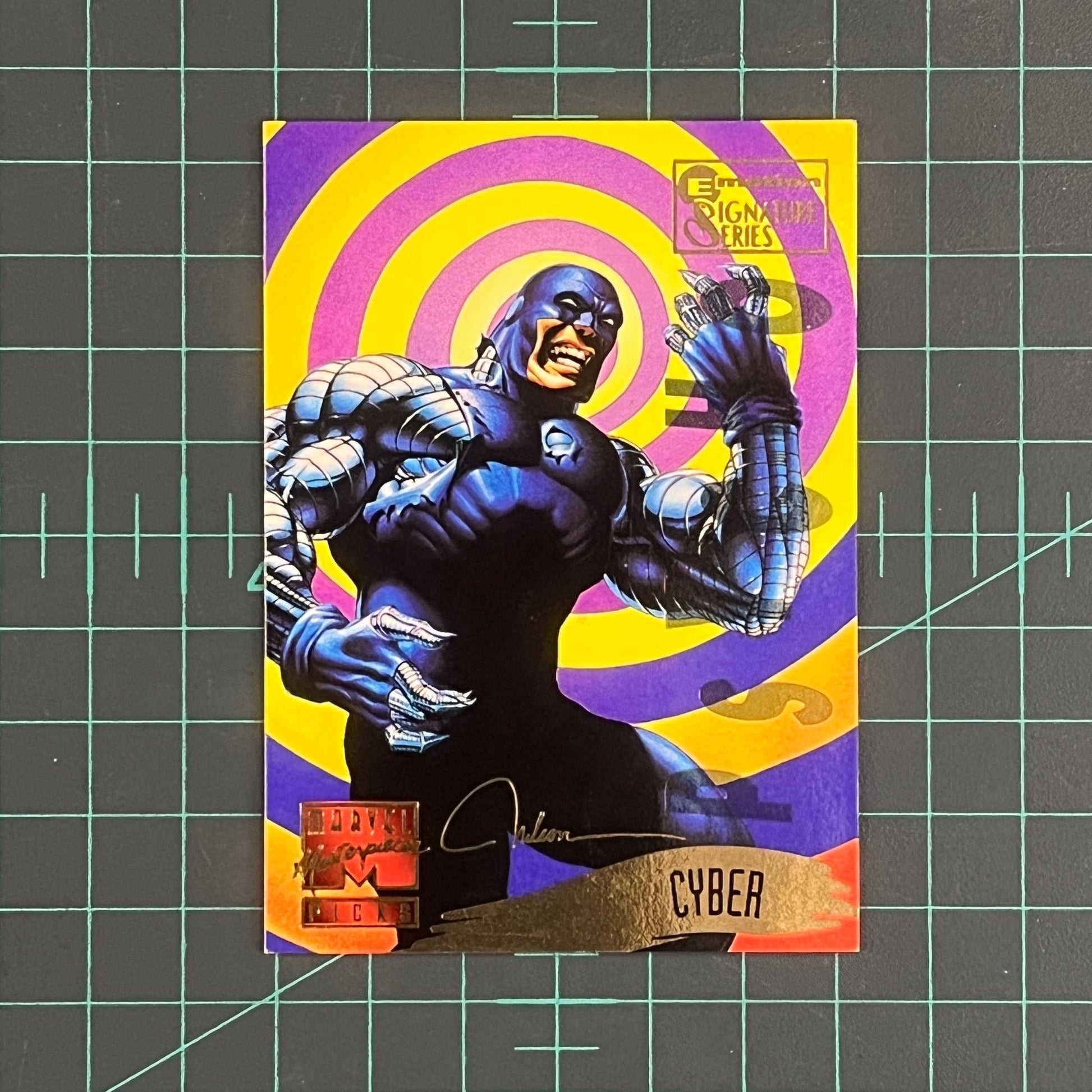 119 Cyber | Nelson | E - Motion Signature Series | 1995 | Marvel Masterpieces | Trading Card - RetroguySA