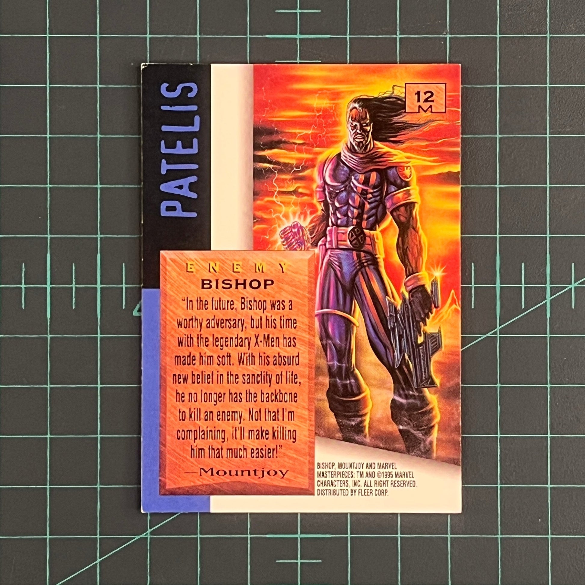 12 Bishop | Patelis | 1995 | Marvel Masterpieces | Trading Card - RetroguySA