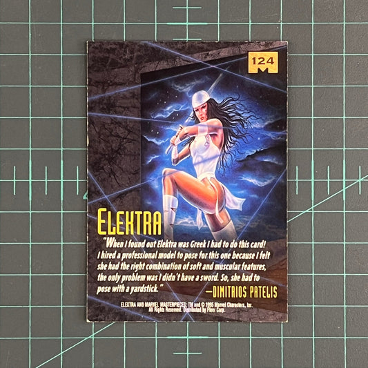 124 Elektra | Patelis | 1995 | Marvel Masterpieces | Trading Card - RetroguySA