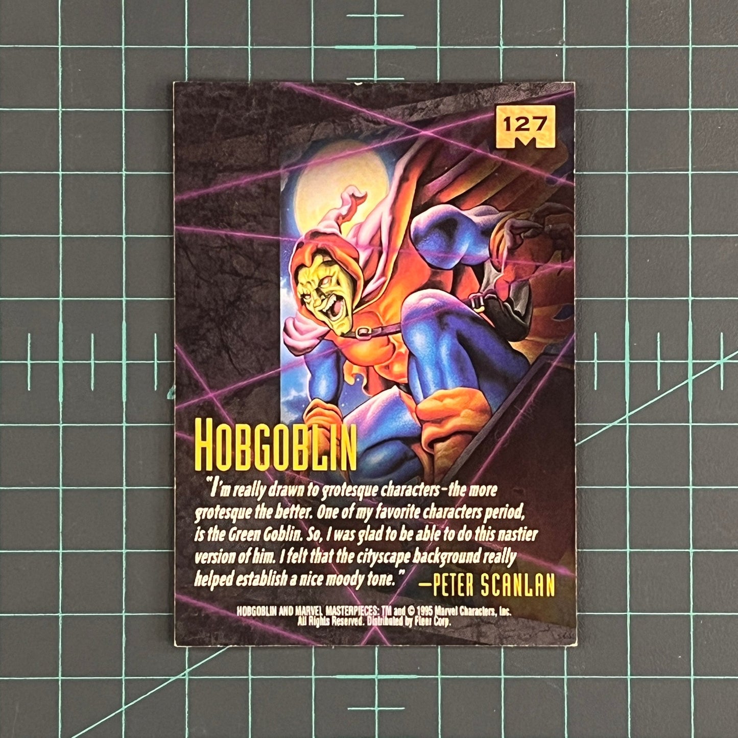 127 Hobgoblin | Scanlan | 1995 | Marvel Masterpieces | Trading Card - RetroguySA