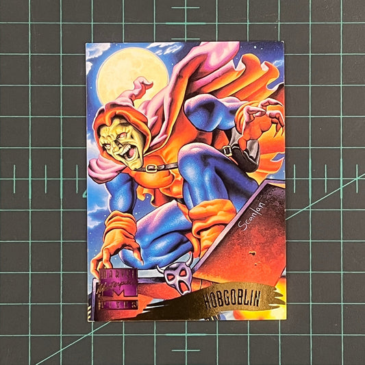 127 Hobgoblin | Scanlan | 1995 | Marvel Masterpieces | Trading Card - RetroguySA