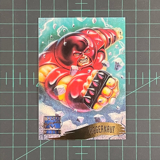 128 Juggernaut | Patelis | 1995 | Marvel Masterpieces | Trading Card - RetroguySA