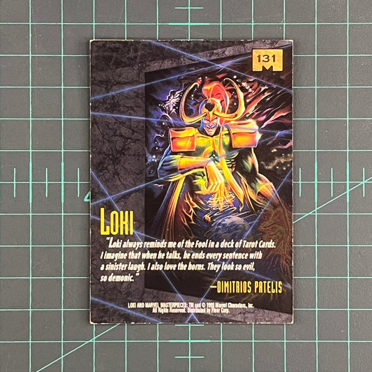 131 Loki | Patelis | 1995 | Marvel Masterpieces | Trading Card - RetroguySA