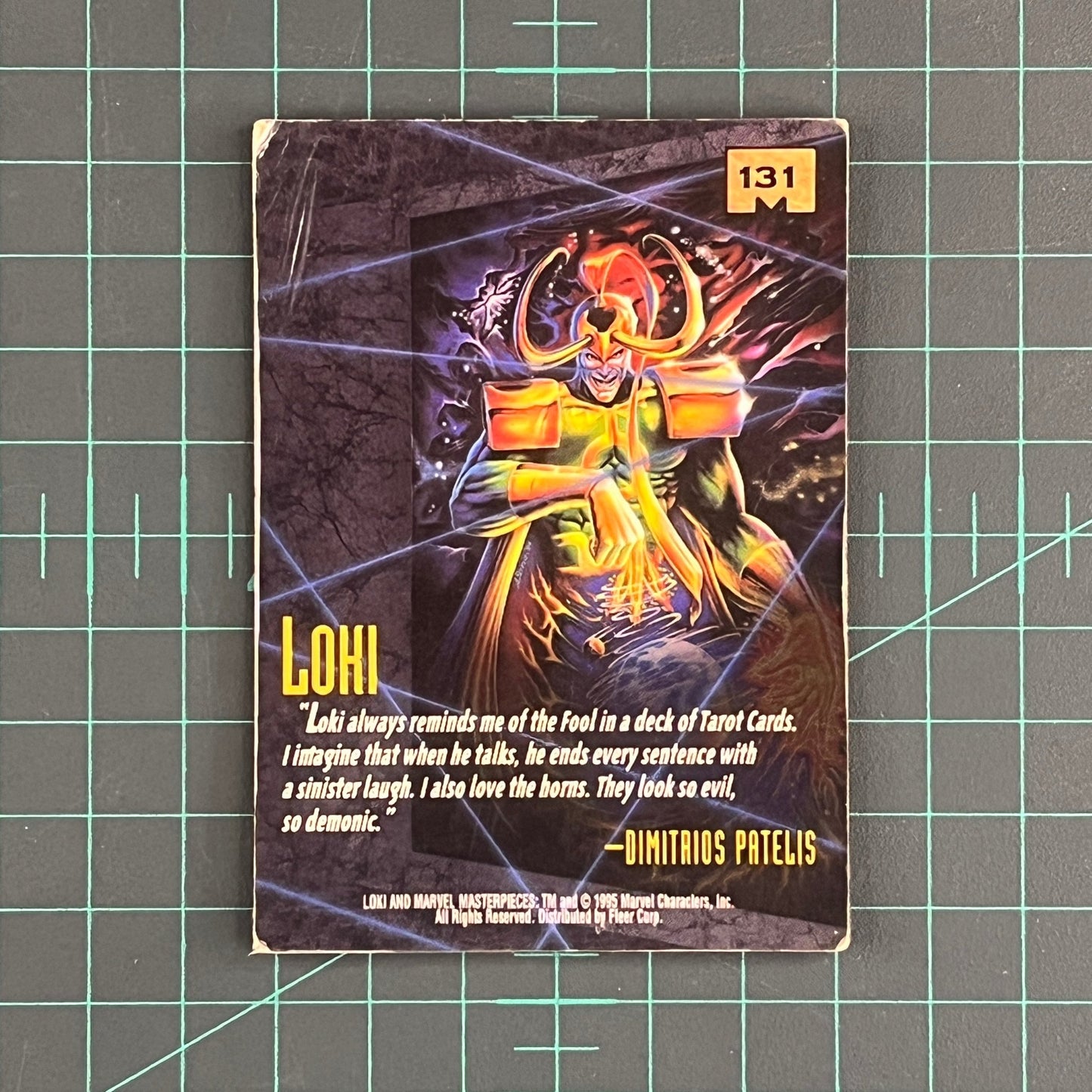 131 Loki | Patelis | E - Motion Signature Series | 1995 | Marvel Masterpieces | Trading Card - RetroguySA