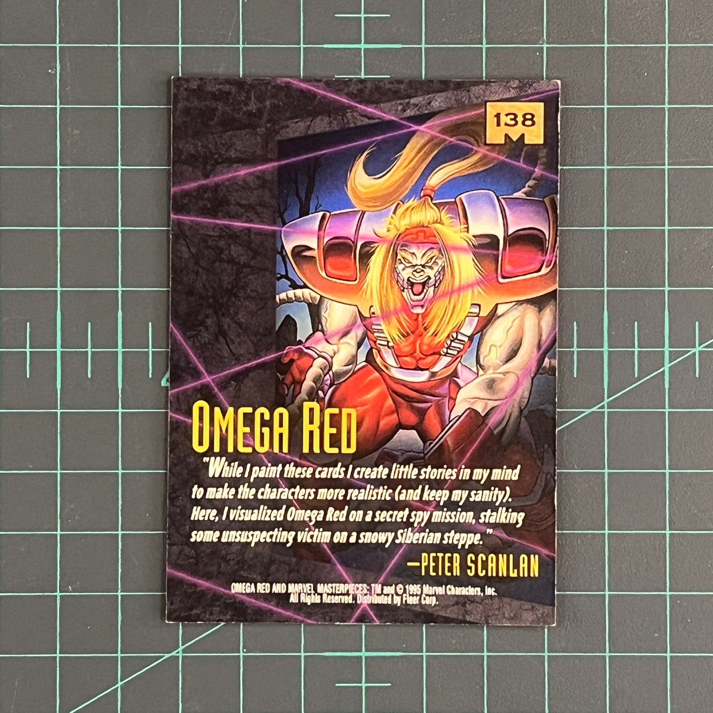 138 Omega Red | Scanlan | 1995 | Marvel Masterpieces | Trading Card - RetroguySA