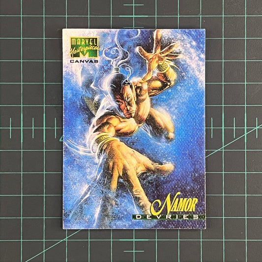 14 Namor | DeVries | Canvas | 1995 | Marvel Masterpieces | Trading Card - RetroguySA