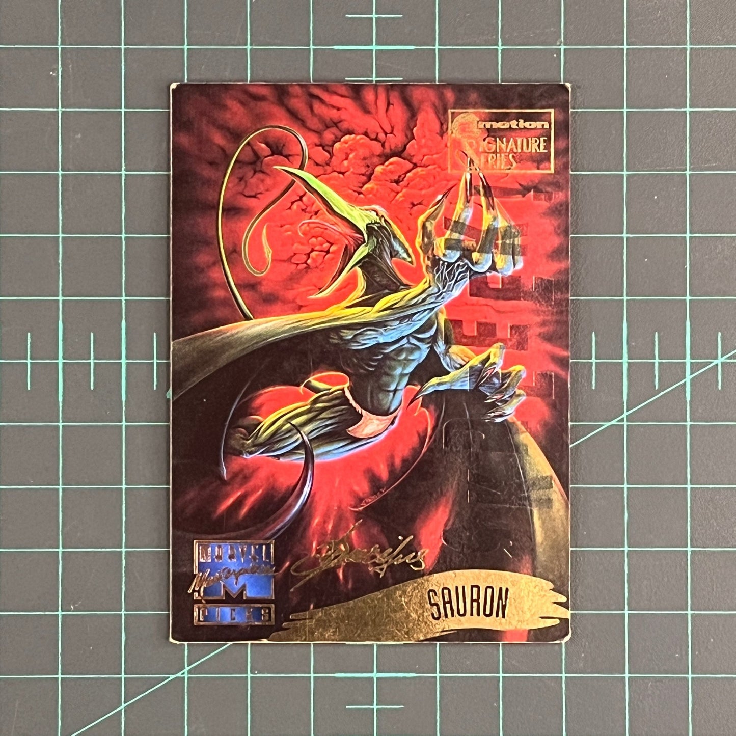 142 Sauron | Patelis | E - Motion Signature Series | 1995 | Marvel Masterpieces | Trading Card - RetroguySA