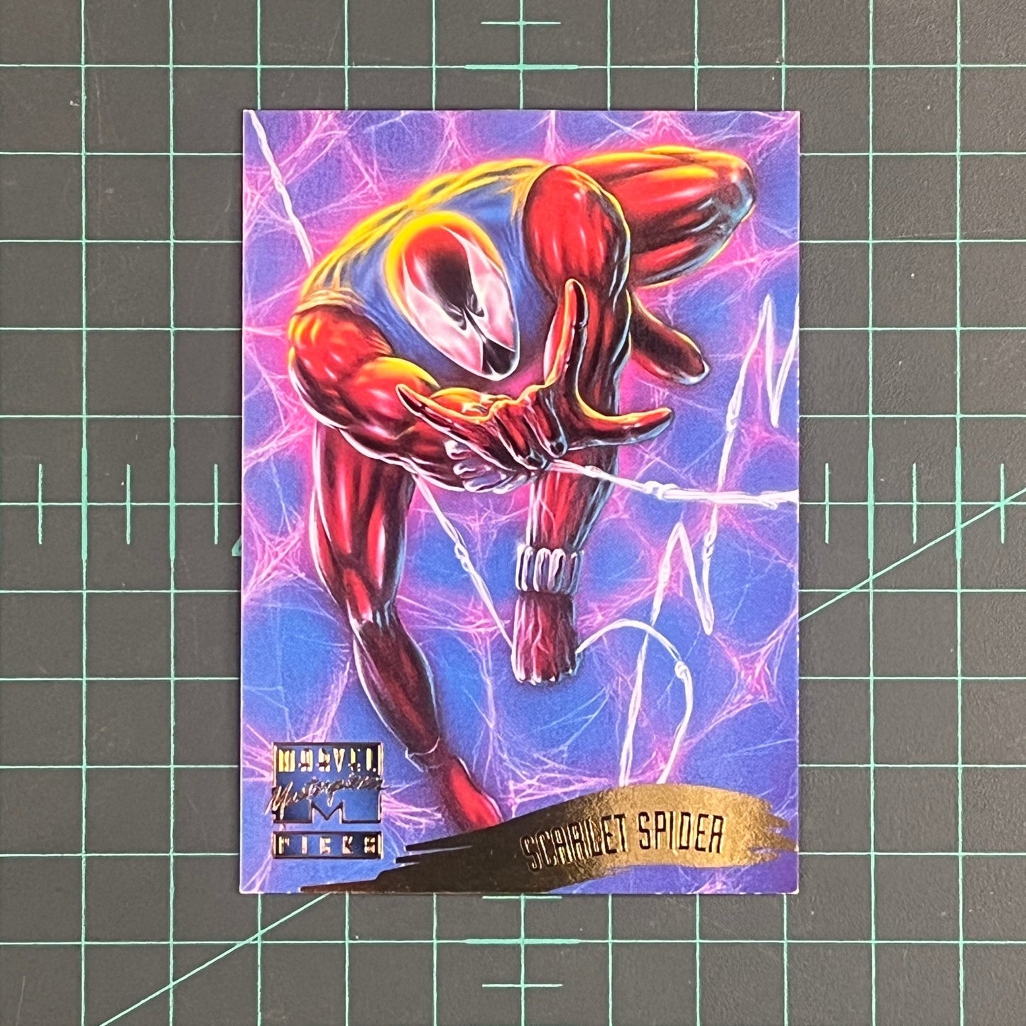 143 Scarlet Spider | Patelis | 1995 | Marvel Masterpieces | Trading Card - RetroguySA