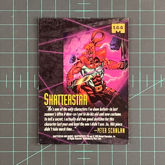 144 Shatterstar | Scanlan | 1995 | Marvel Masterpieces | Trading Card - RetroguySA