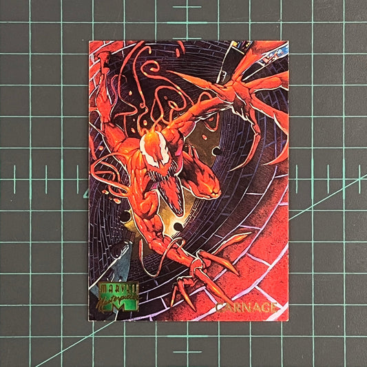 19 Carnage | Devries | 1995 | Marvel Masterpieces | Trading Card - RetroguySA