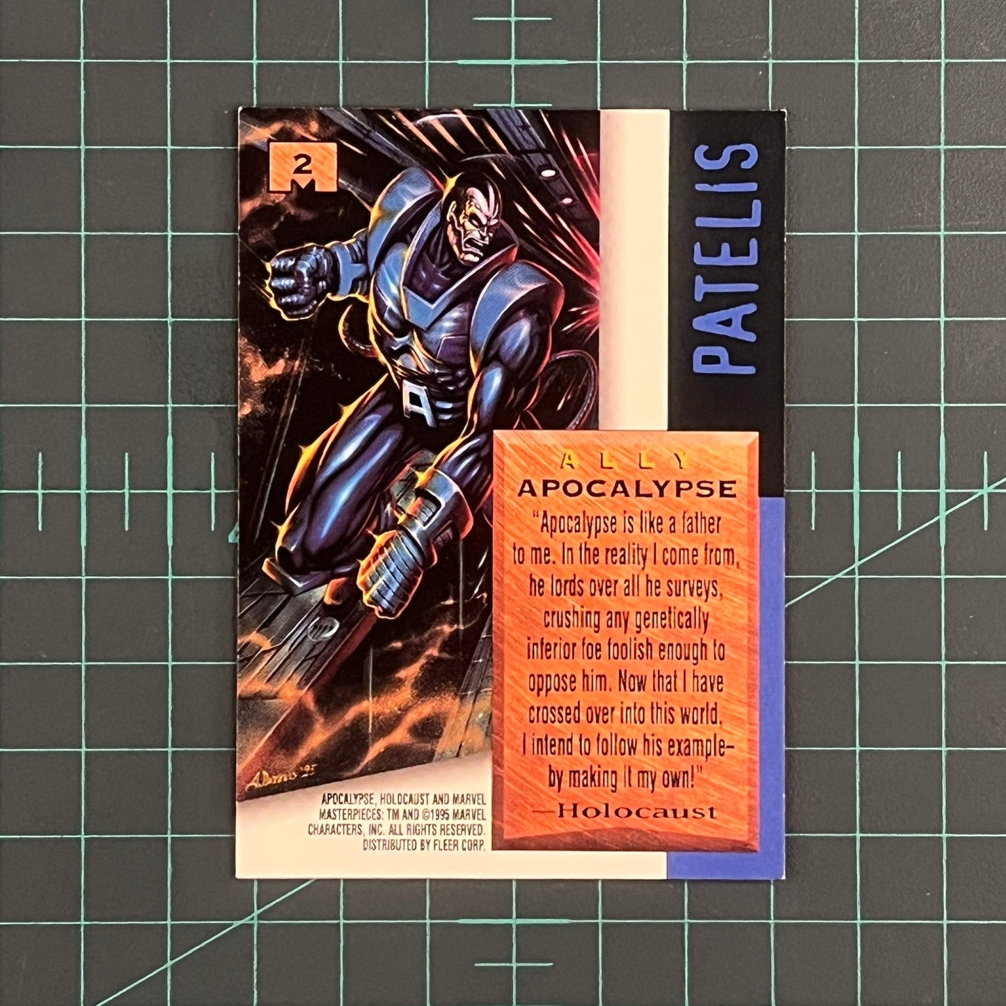 2 Apocalypse | Patelis | 1995 | Marvel Masterpieces | Trading Card - RetroguySA