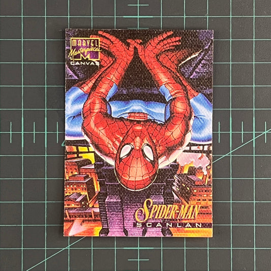 20 Spider - Man | Nelson | Canvas | 1995 | Marvel Masterpieces | Trading Card - RetroguySA