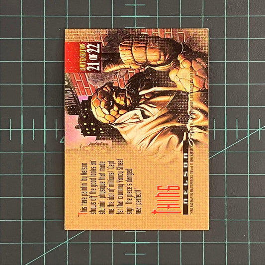 21 Thing | Nelson | Canvas | 1995 | Marvel Masterpieces | Trading Card - RetroguySA
