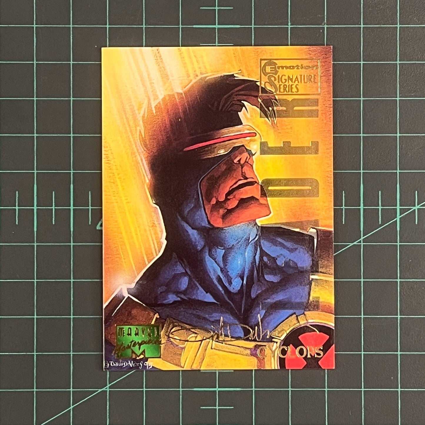 22 Cyclops | Devries | E - Motion Signature Series | 1995 | Marvel Masterpieces | Trading Card - RetroguySA