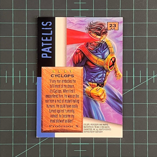 23 Cyclops | Patelis | 1995 | Marvel Masterpieces | Trading Card - RetroguySA