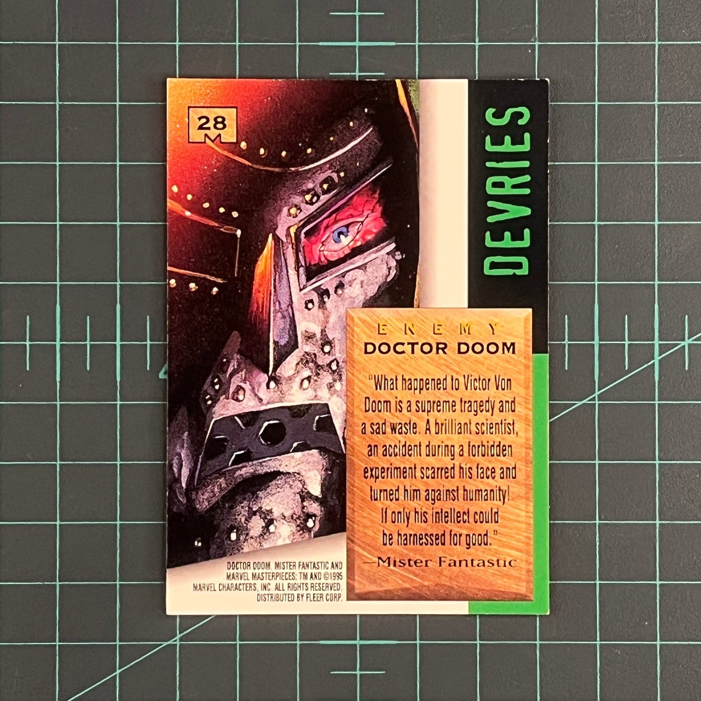 28 Dr. Doom | Devries | 1995 | Marvel Masterpieces | Trading Card - RetroguySA