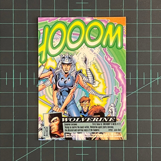 28 Wolverine | 1996 | X - men Ultra Fleer Wolverine | Trading Card - RetroguySA