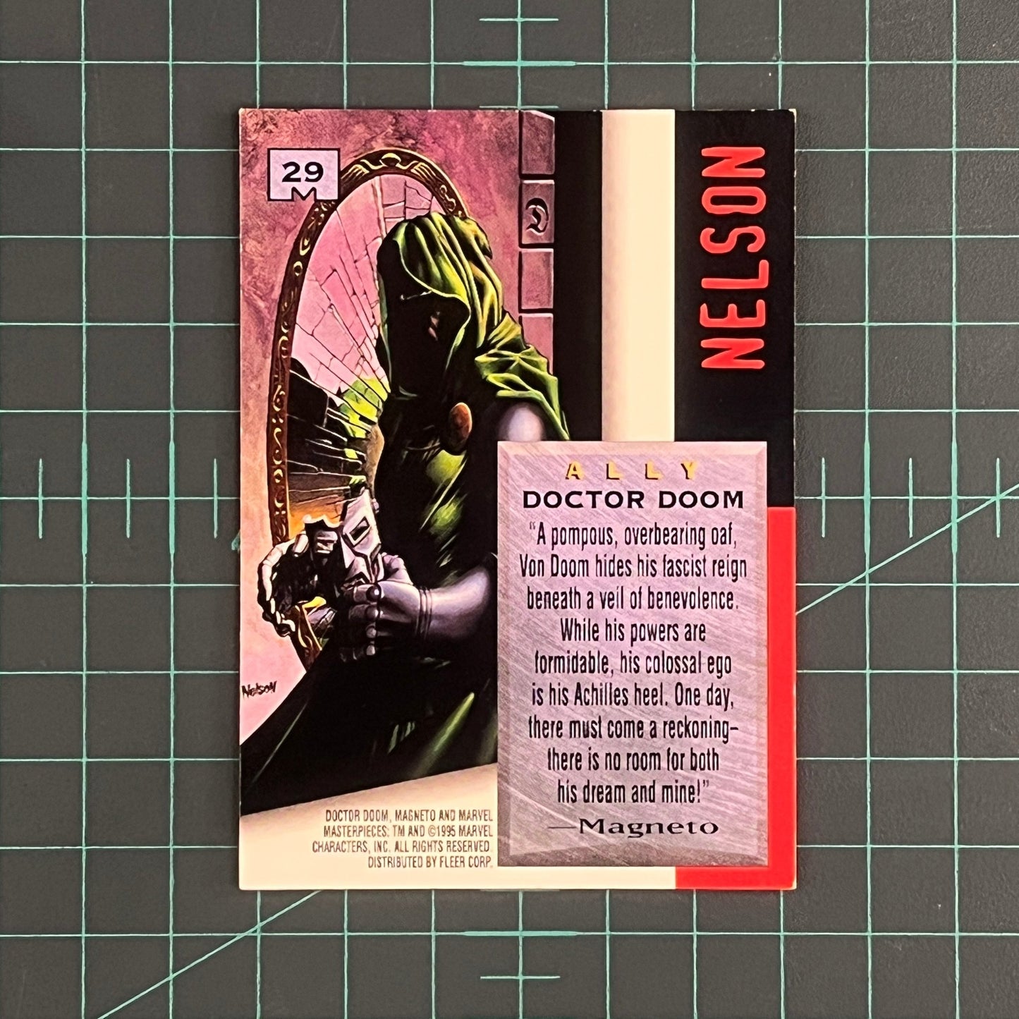 29 Dr. Doom | Nelson | 1995 | Marvel Masterpieces | Trading Card - RetroguySA