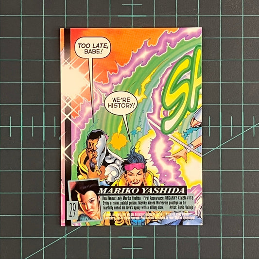 29 Mariko Yashida | 1996 | X - men Ultra Fleer Wolverine | Trading Card - RetroguySA