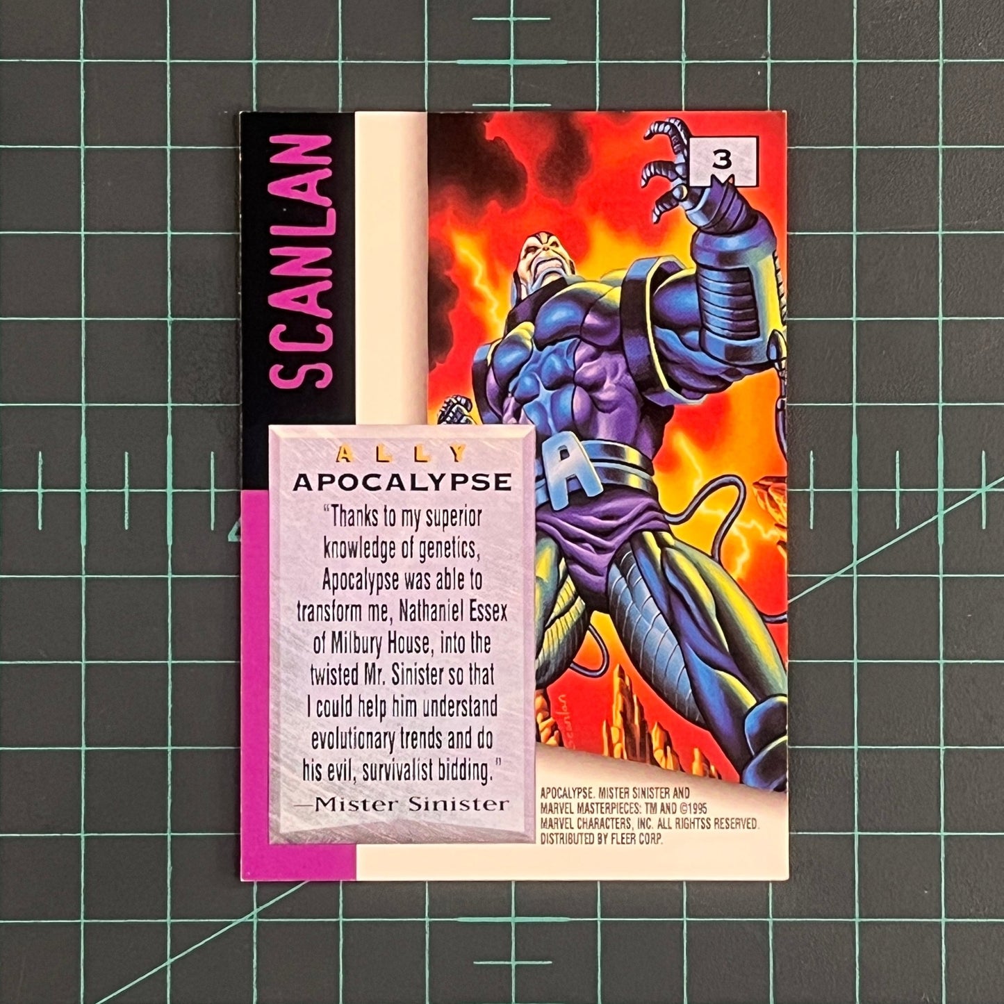 3 Apocalypse | Scanlan | 1995 | Marvel Masterpieces | Trading Card - RetroguySA