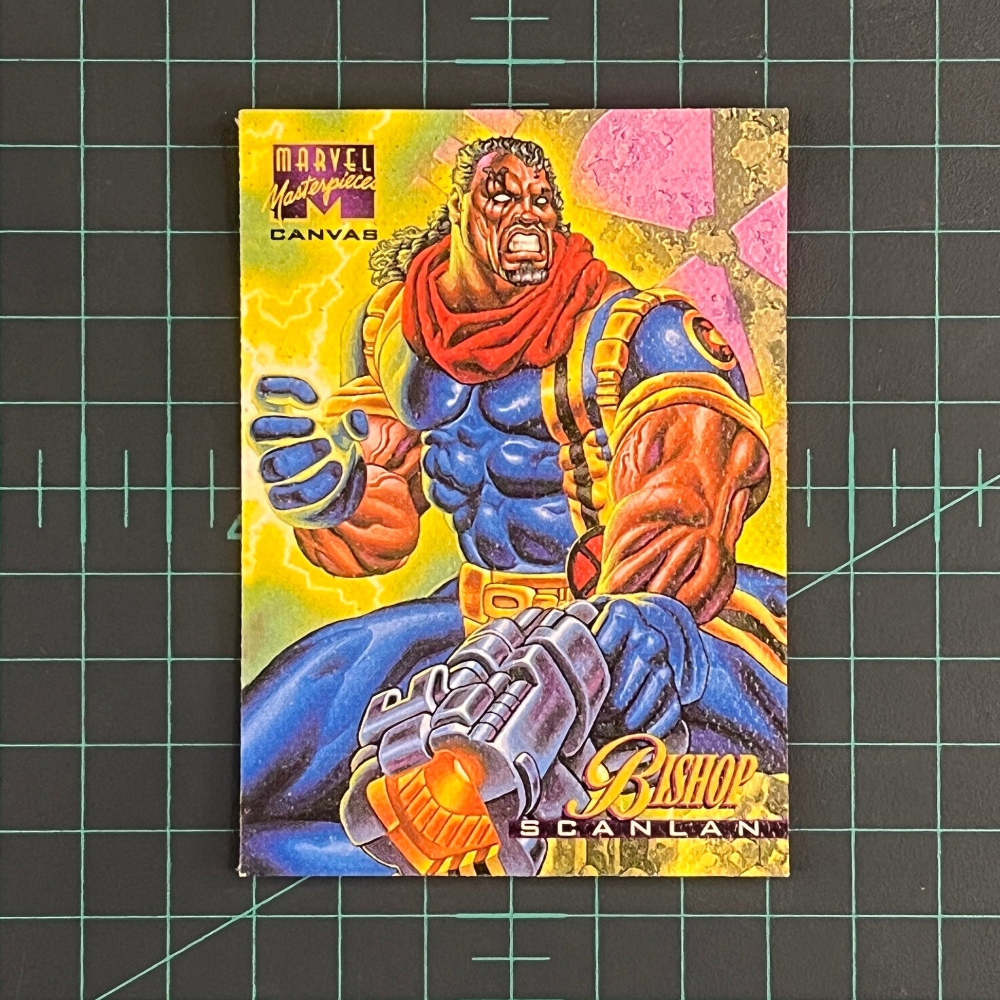 3 Bishop | Scanlan | Canvas | 1995 | Marvel Masterpieces | Trading Card - RetroguySA