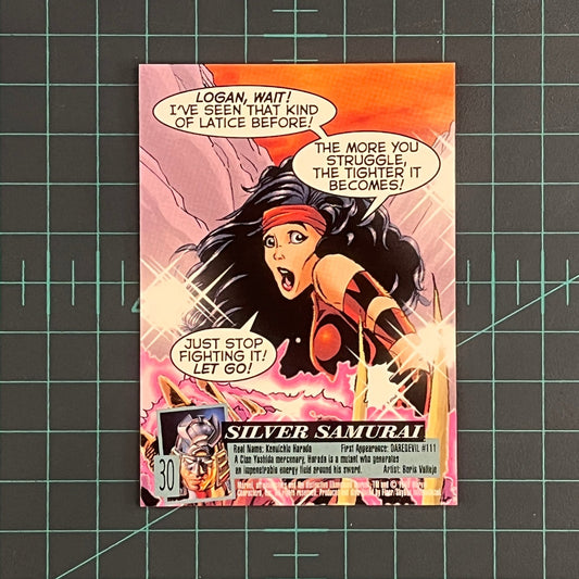 30 Silver Samurai | 1996 | X - men Ultra Fleer Wolverine | Trading Card - RetroguySA