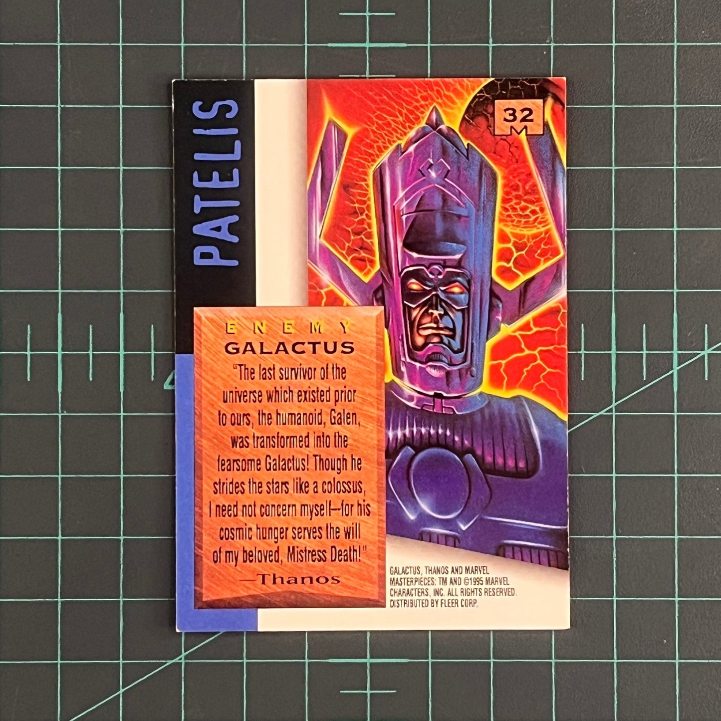 32 Galactus | Patelis | 1995 | Marvel Masterpieces | Trading Card - RetroguySA