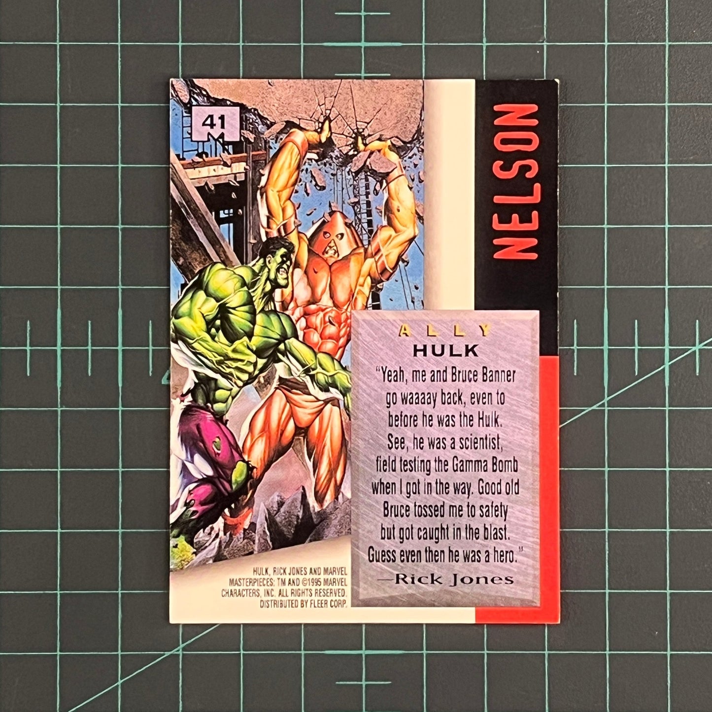 41 Hulk | Nelson | 1995 | Marvel Masterpieces | Trading Card - RetroguySA