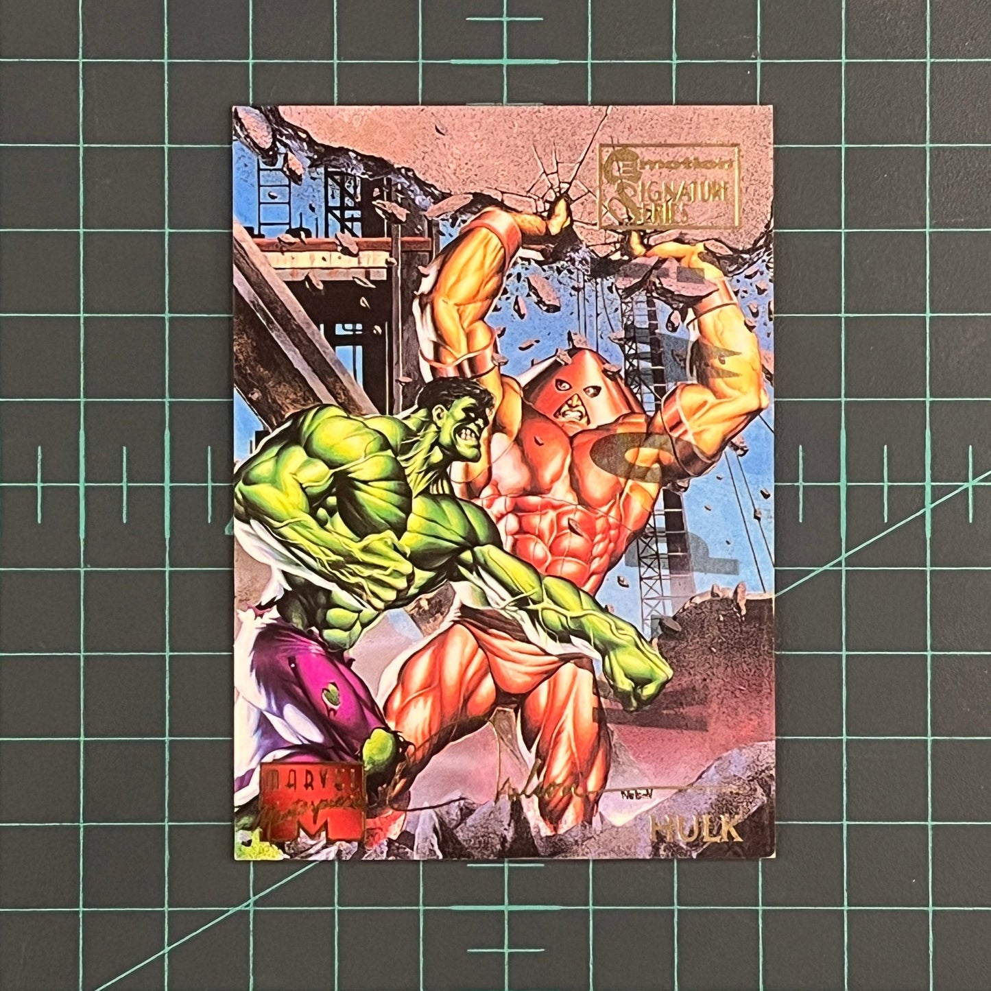 41 Hulk | Nelson | E - Motion Signature Series | 1995 | Marvel Masterpieces | Trading Card - RetroguySA