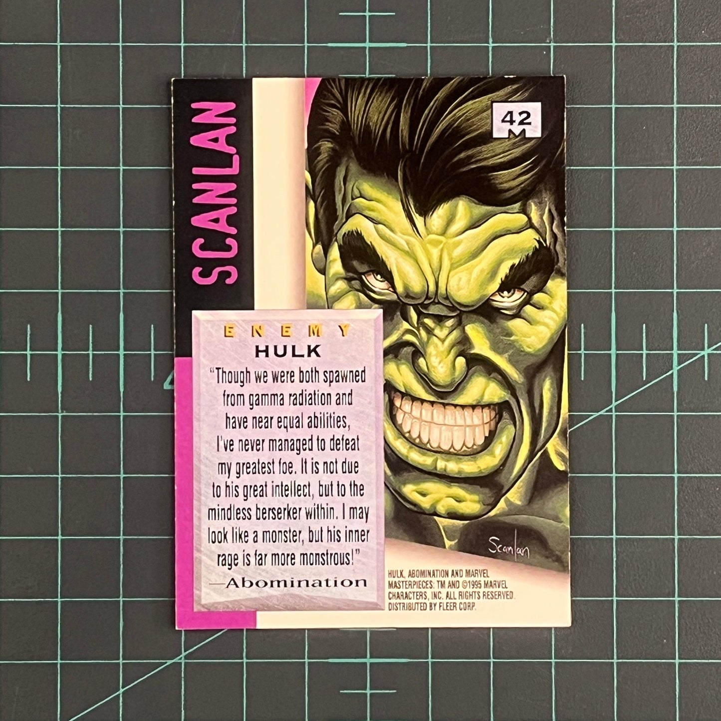 42 Hulk | Scanlan | 1995 | Marvel Masterpieces | Trading Card - RetroguySA