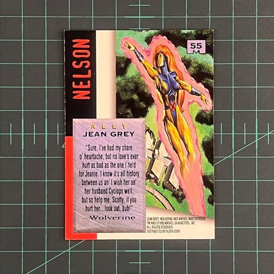 55 Jean Grey | Nelson | 1995 | Marvel Masterpieces | Trading Card - RetroguySA