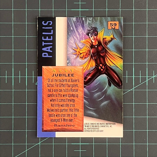 59 Jubilee | Patelis | 1995 | Marvel Masterpieces | Trading Card - RetroguySA